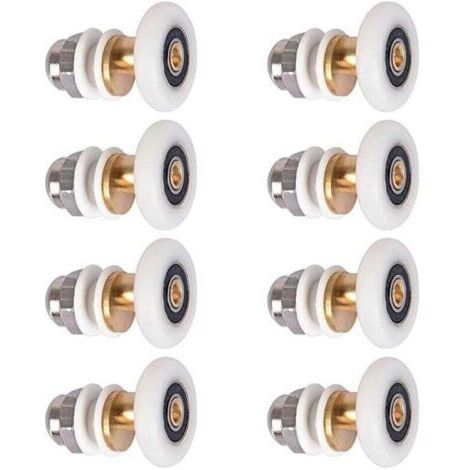 Porte de douche - Roulette pour porte de douche Roulettes coulissantes Porte Rouleau Roue de secours 8pcs 23mm