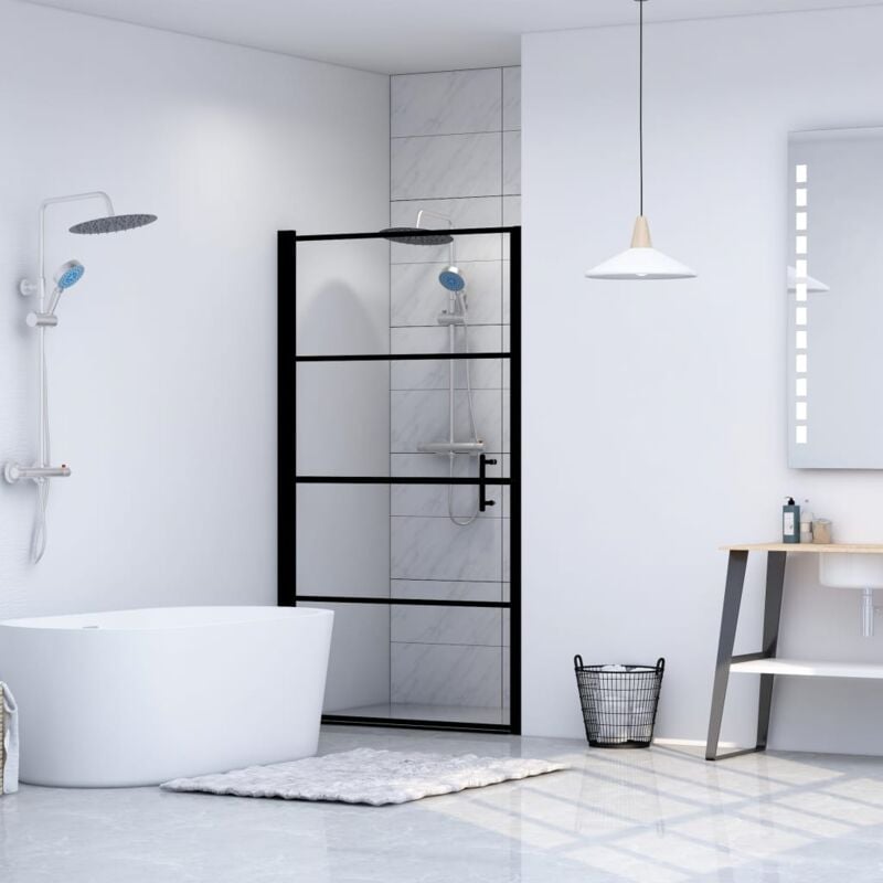 Vidaxl - Porte de douche Verre trempé 81x195 cm Noir