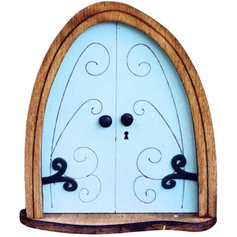 Porte de fée pour Arbre, Porte de Jardin féérique Miniature, Porte de Conte de fées, Porte endormie et Statues d'arbre, Sculpture de Cour et de Jardin, Maison Mystique féérique