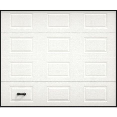 Porte de garage sectionnelle sur mesure à cassettes blanche - MUGONIA
