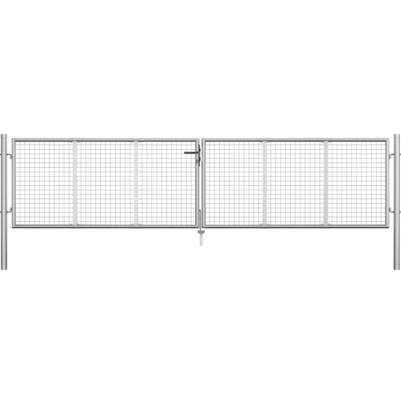 Vidaxl - Porte de jardin Acier galvanisé 415x125 cm Argenté