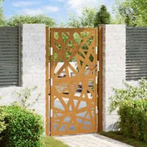 Porte de jardin acier résistant aux intempéries design lumière