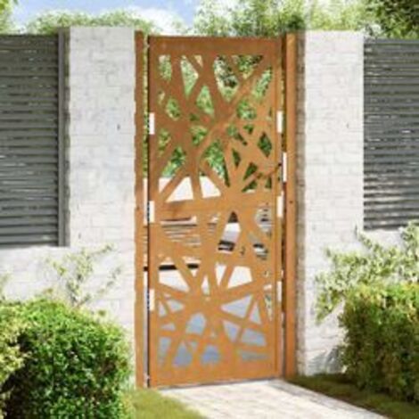 Porte de jardin acier résistant aux intempéries design lumière