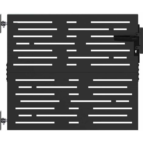 Porte de Jardin Noir 105 x 100 cm Acier peint par poudre CFW779716