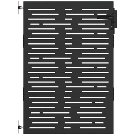 Porte de Jardin Noir 105 x 125 cm Acier peint par poudre CFW314713