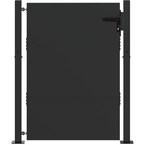 Porte de Jardin Noir 105 x 150 cm Acier peint par poudre CFW654047