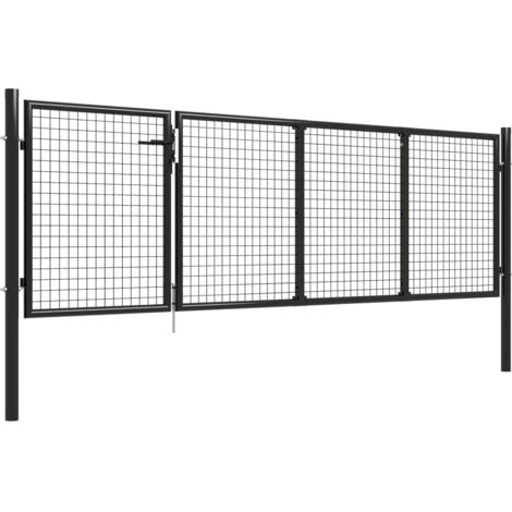 Porte de jardin，Portail de jardin，Portillon Acier 350x75 cm Anthracite CFW48050