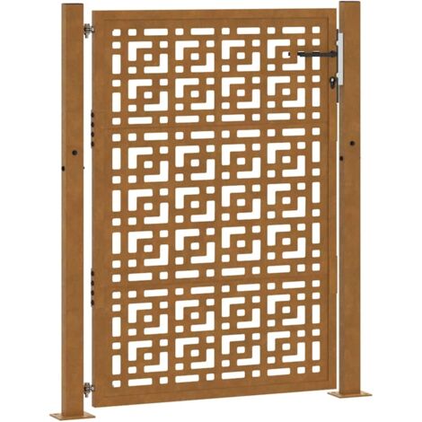 Porte de jardin,Portail de jardin,Portillon acier résistant aux intempéries design croisé CFW17869