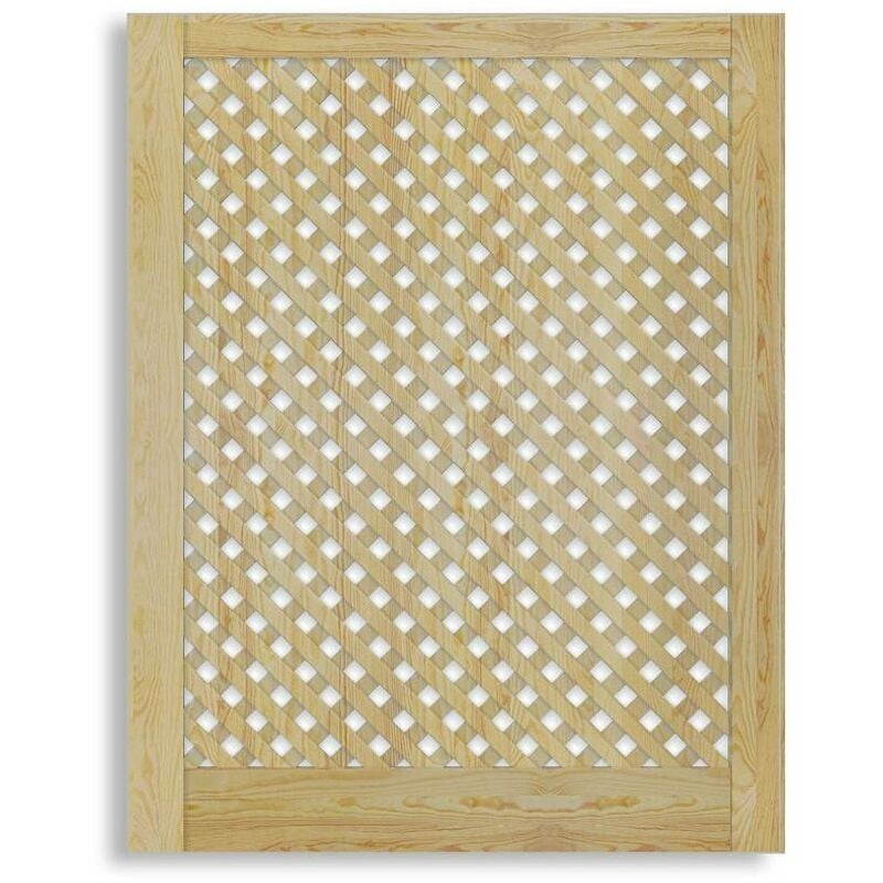 Porte De Placard Naturel Croisillon 39,5 X 49,4 Cm