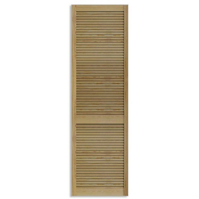 Porte De Placard Naturel Persiennee 242,2 x 59,4 Cm