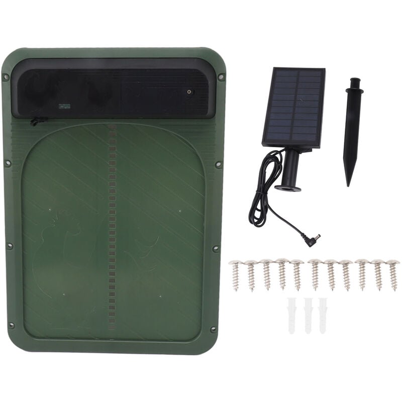 Jeffergarden Porte automatique de poulailler, coffre-fort à énergie solaire avec capteur de lumière pour volaille verte