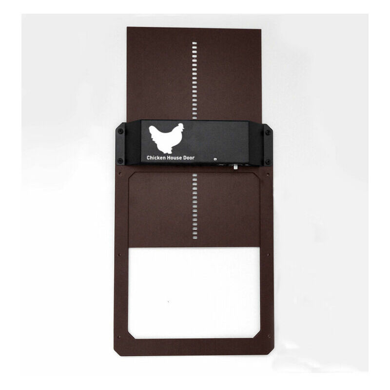 Porte de poulailler automatique à énergie solaire Plastique renforcé Alimentation par piles