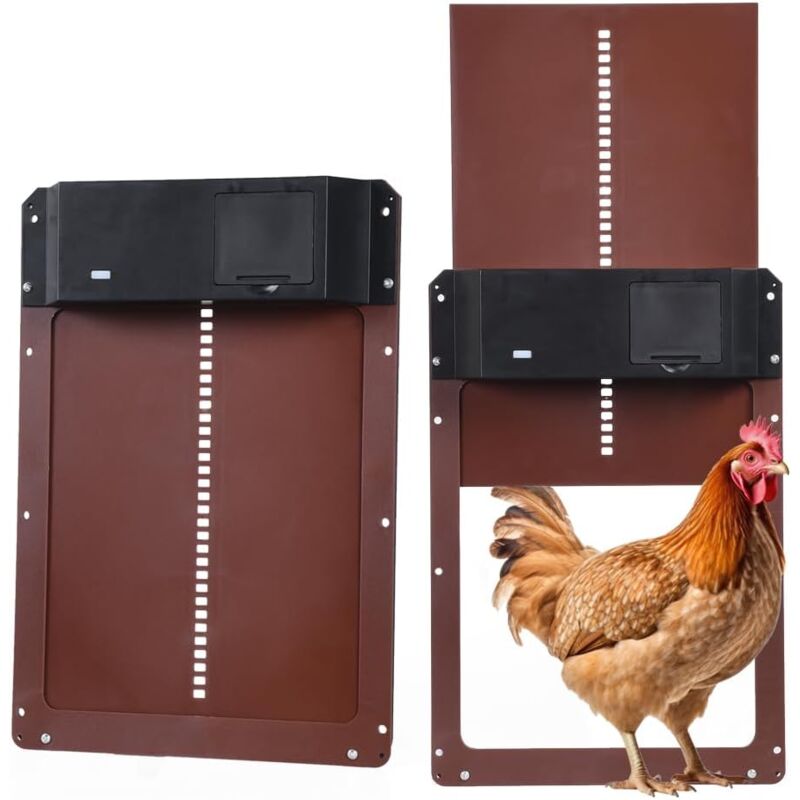 Porte de poulailler automatique Ouvre-porte de poulailler photosensible,ouvre-Porte poulailler, Nouveau Porte Automatique Poulailler pour Un Elevage
