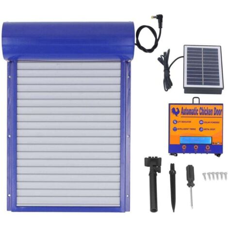 Porte de Poulailler Automatique Ouvre-Porte de Poulet nergie Solaire Minuterie Programmable Quotidienne Porte de Poulailler Automatique Porte de Poulailler