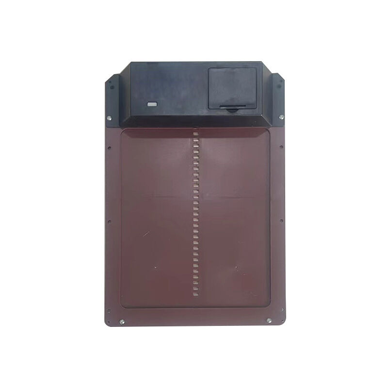 Porte de poulailler automatique Porte de poulailler à détection de lumière automatique Poulailler Porte pour animaux de compagnie(Marron)