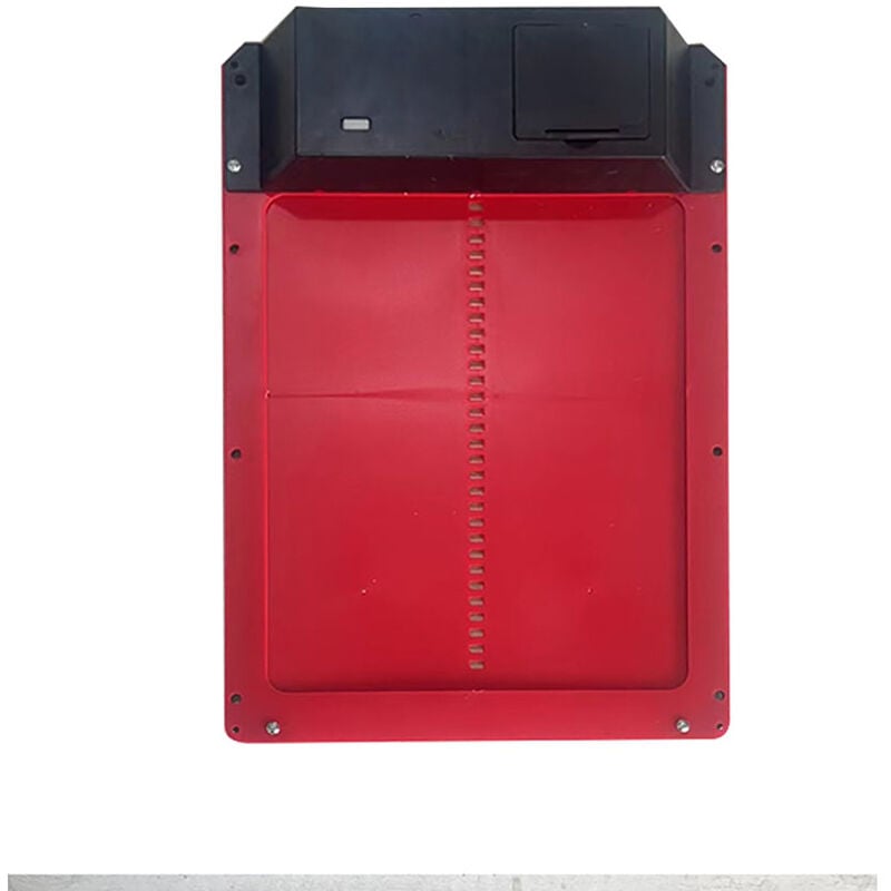 Porte de poulailler automatique Porte de poulailler à détection de lumière automatique Poulailler Porte pour animaux de compagnie(Rouge)