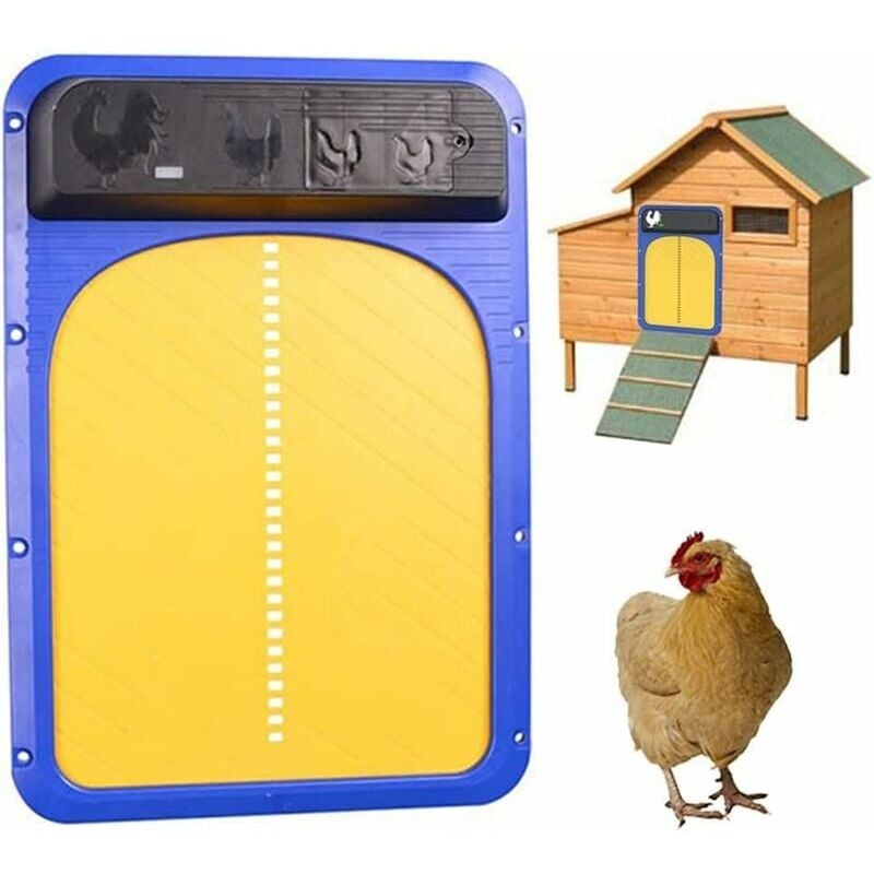 SNQ - Porte de poulailler Automatique Porte de poulailler à Induction étanche avec capteur de lumière Alimenté par Batterie Volet Poulet Automatique