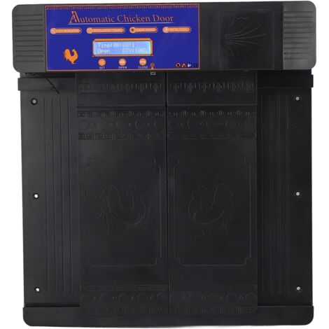 Porte de Poulailler Télécommandée Poulet Photosensible Manuelle Double Ferme Ouverte (Black) Noir -
