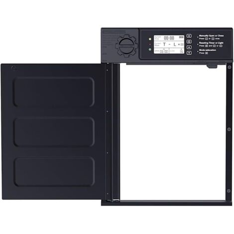Porte De Poulet Chronométrée Automatique Portes De Volaille Capteur De Lumière Intelligent Télécommande Solaire Anti-Clip