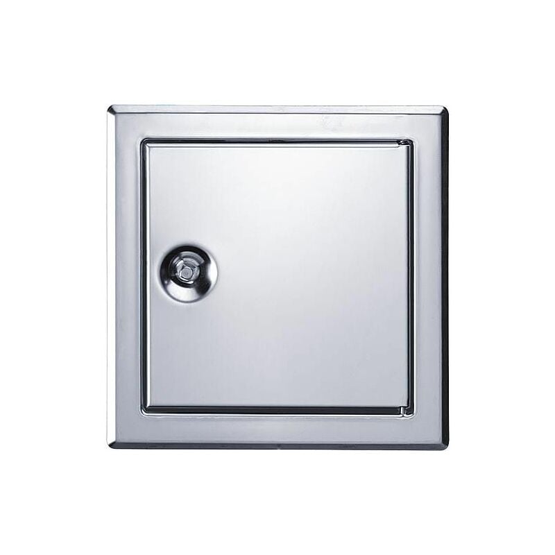 Porte de révision SOFTLINE inox avec fermeture à quatre pans encastrement 300 x 300mm