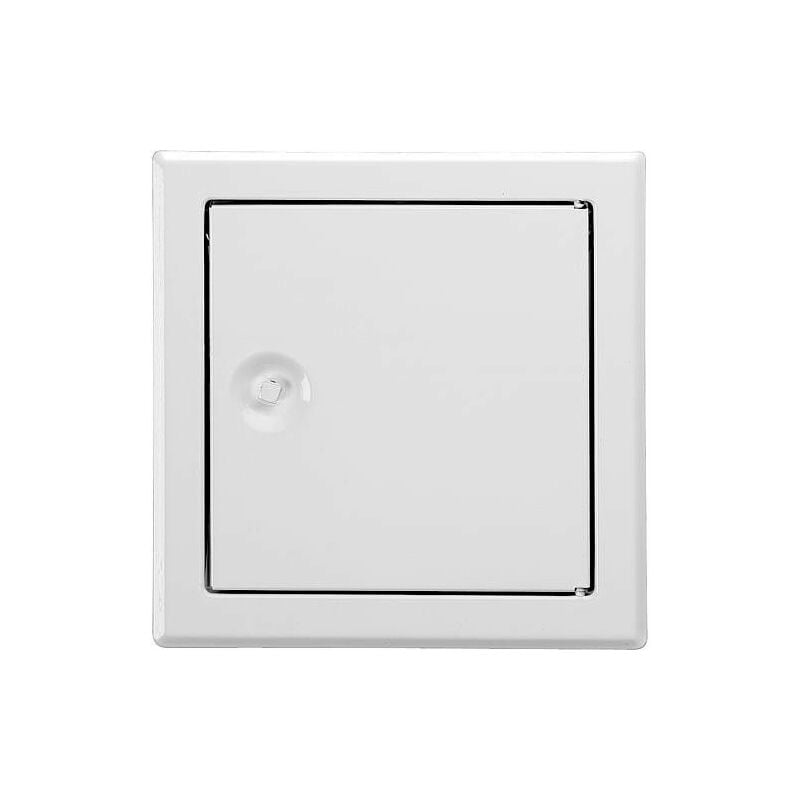 Upmann - Porte de révision softline blanche avec fermeture à quatre pans, dimensions d´encastrement 300 x 300mm