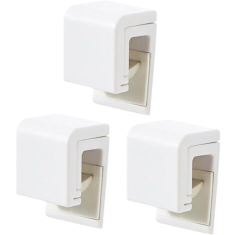 Porte-dentifrice - KZQ - 3 pièces - Blanc - Plastique - Pas de perçage nécessaire