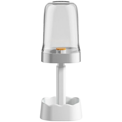 Porte-dentifrice pour brosse à dents avec organisateur dentaire décoratif à 3 fentes(Blanc)