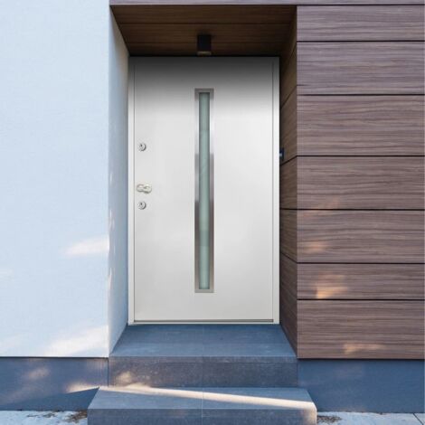 Porte d'entrée avec verre Zurich 23″ x 48″, prémontée cadre 7-1/4