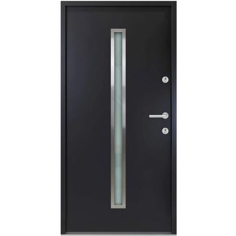 Porte d'Entrée Sécurité Maison Extérieur Charnière Réglable Aluminium vidaXL
