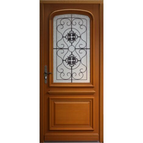 Porte d'entree Bois vitree, Adele, H,215xl,90  p,gauche  Cotes Tableau