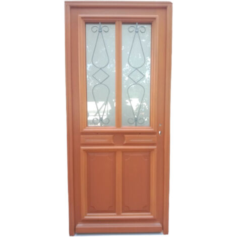 Porte d'entree Bois vitree, Baya, H,200xl,90  p, gauche Cotes Tableau