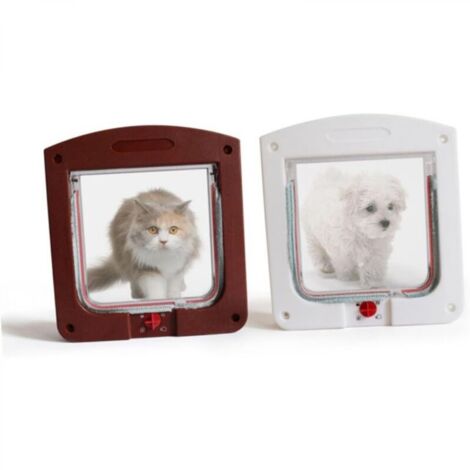 Porte d'entrée contrôlable pour petits animaux avec commandes pour installation à domicile