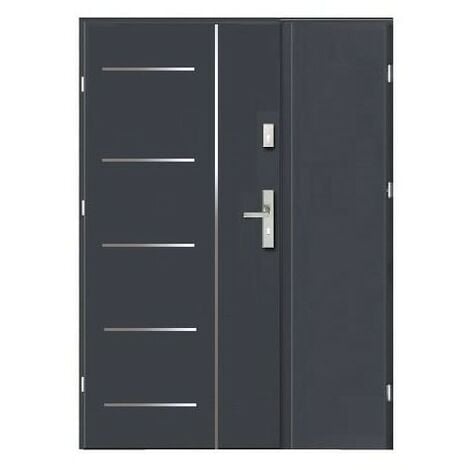 Porte d'entrée double Future 120 cm - 90x30 cm en plusieurs couleurs - Couleur: Chêne doré - Poignée et serrure : Avec - Sens d'ouverture: Poussant gauche