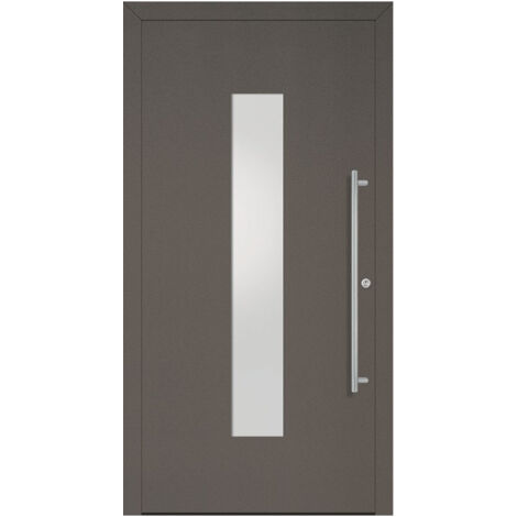 Porte d'entrée en métal Home DB 703 Satinato blanc B1100mm H2100mm DIN droite RC 2 n.DIN EN1627