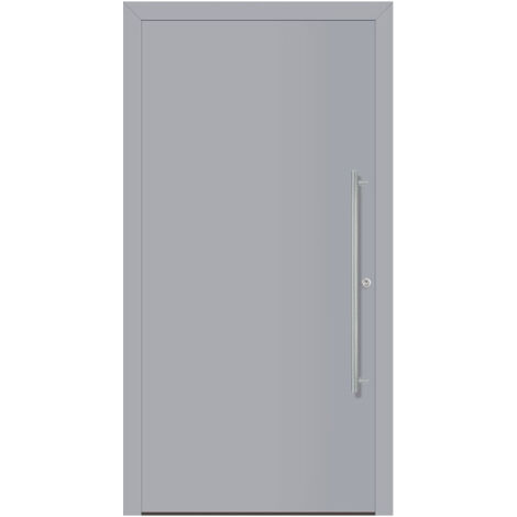 Porte d'entrée en métal Home RAL 7001 B.1100mm H.2100mm DIN gauche RC 2 n.DIN EN 1627 PROMAT