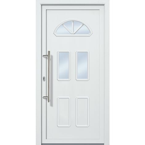 Porte d'ingresso principali classico modello B6 dentro: bianco, al di fuori: bianco