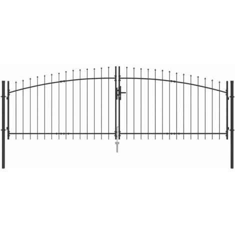 Porte Double Woerden Gris 400 x 199.5 cm Acier