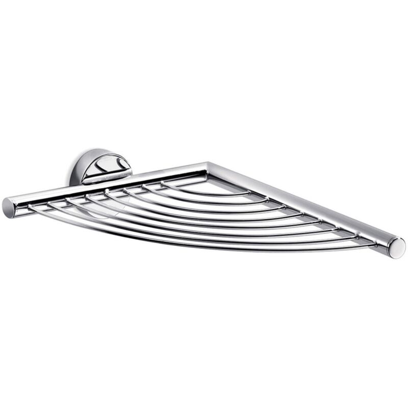 Porte-douche L.21 H.6 cm coin acier chromé - Inda