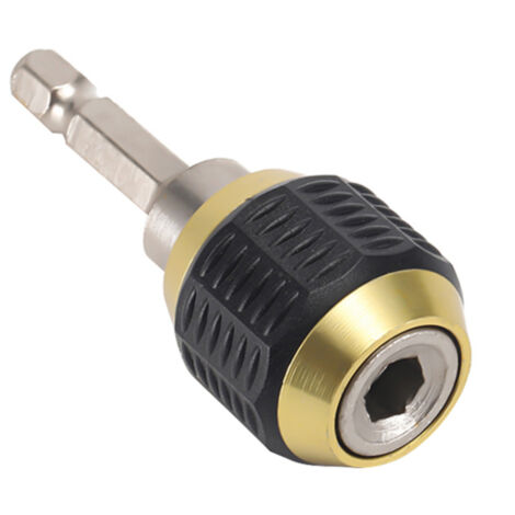 Porte-embout à changement rapide, rallonge de mandrin pour foret à queue hexagonale 1/4", adaptateur avec ressort intégré pour une installation et un retrait rapides.