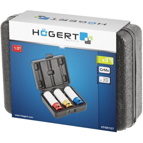 Porte-embout à visser Hogert HT4R107 1/2'' 17-21 mm 3 unités