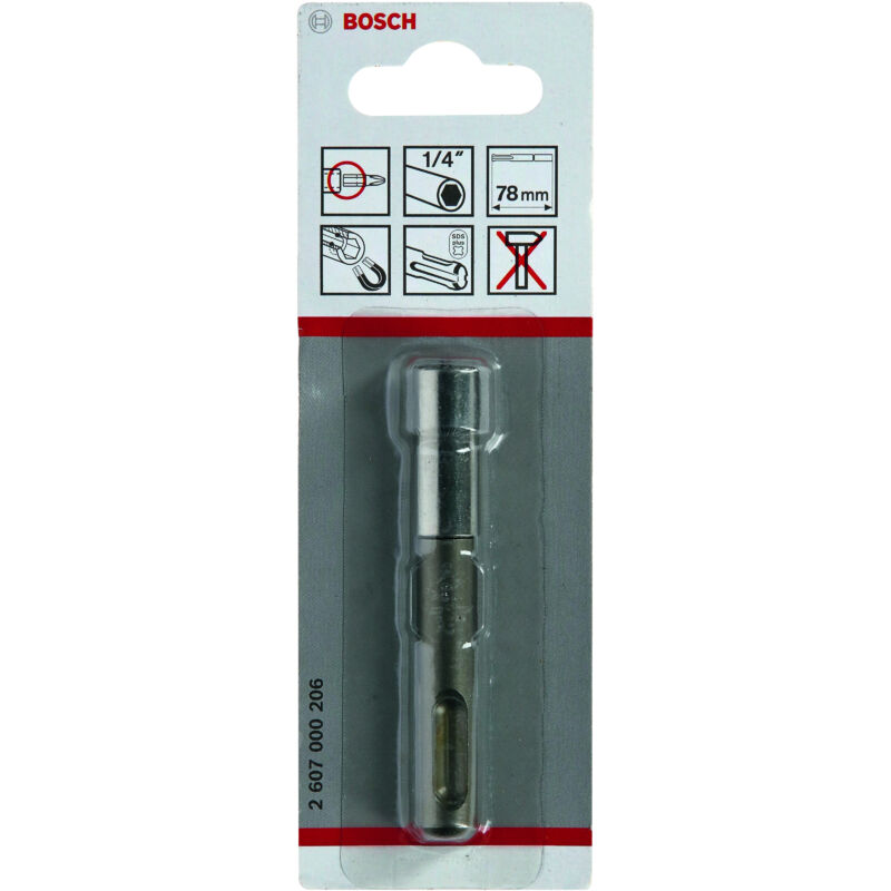 Lot de 1 porte embout avec aimant permanent et jonc queue SDS Plus 78mm BOSCH 2607000206 - vue 2