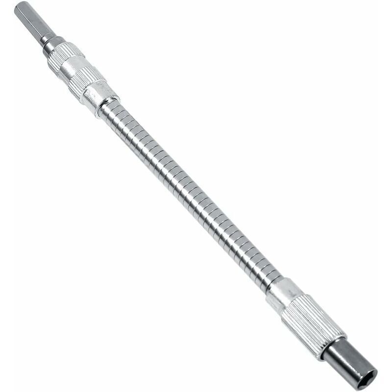 Porte-embout de tournevis, Tiges flexibles de tournevis, extension tournevis porte embout magnetique Rallonge de 6,35 mm, Tige flexible,20CM