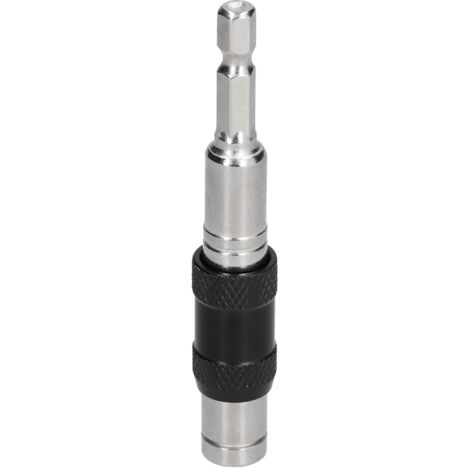 Porte-embout hexagonale en acier chrome vanadium auto-bloquant, tige d'extension multi-angle pour perceuse visseuse (Noir Argenté)