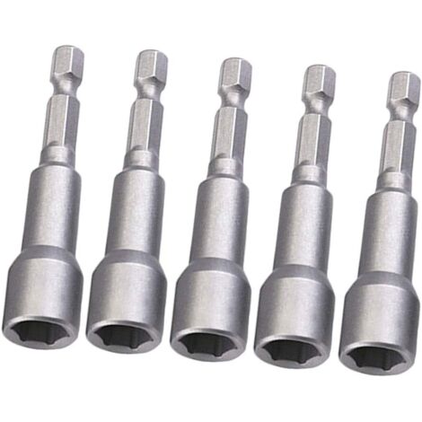 Porte-embout magnétique, douille hexagonale de 8 mm avec système de changement rapide, compatible avec les perceuses portatives, les perceuses sans fil – Kit de 5 pièces