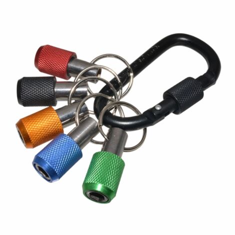 Porte-embout porte-clés avec rallonge pour perceuse à percussion à tige hexagonale 1/4" à dégagement rapide, adaptateur de vis portable en acier au carbone-AquaForge
