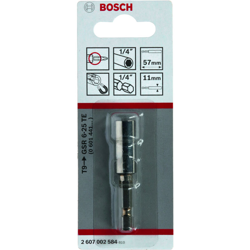 Porte-Embout Universel Bosch Ø 11 mm – Acier, Longueur 57 mm