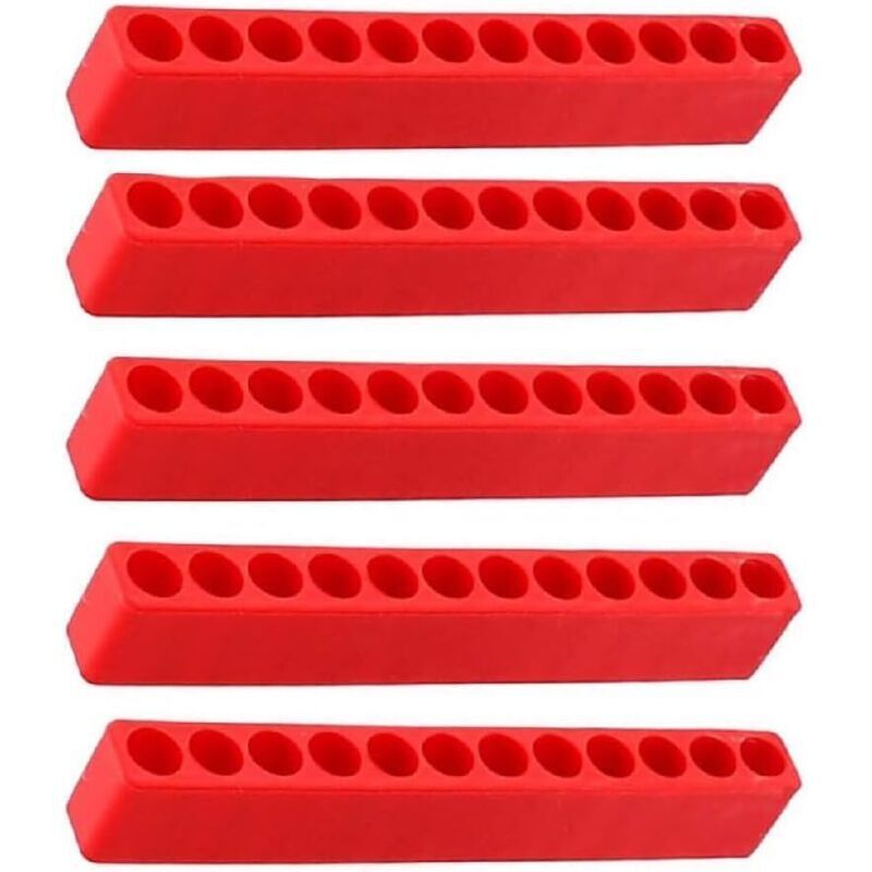 Porte Embout Visseuse, 5 Pièces Bande de Rangement pour Embouts, 12 Trous Porte-Embouts Hexagonaux, pour Tournevis, Perceuse