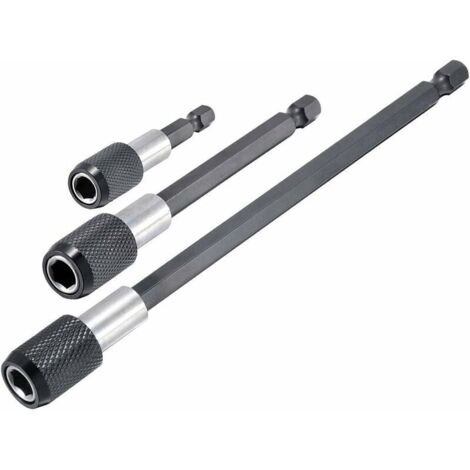 Porte-embouts magnétiques pour tournevis, tige hexagonale 2", 4" 6", rallonge de foret à changement rapide 1/4" - 3 pièces-AquaForge