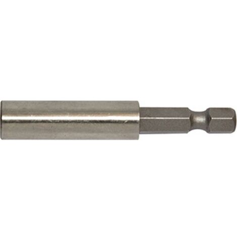 Porte-embouts pour embouts 1/4'' à tige à 6 pans, douille en acier inoxydable, Plage de Long. : 61-75 mm, Long. totale 59 mm