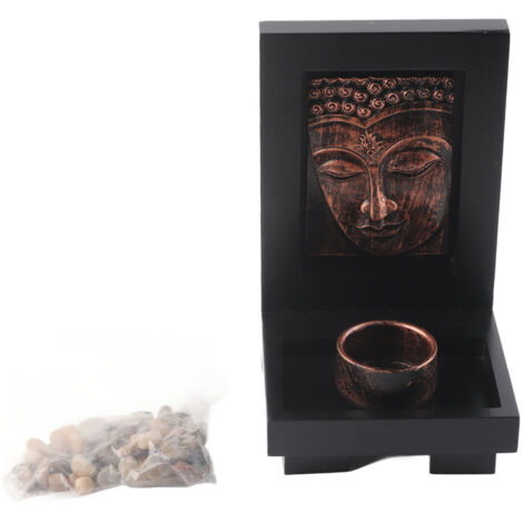 Porte-encens Bouddha en bronze - Support de bougie zen en pierre pour salon, hôtel et décoration intérieure - Taille unique
